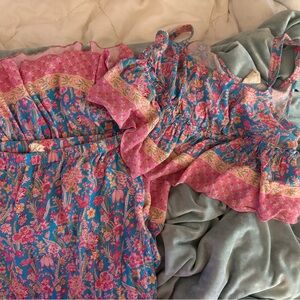 Anthropologie Plenty by Tracy Reese Vibrant Floral set